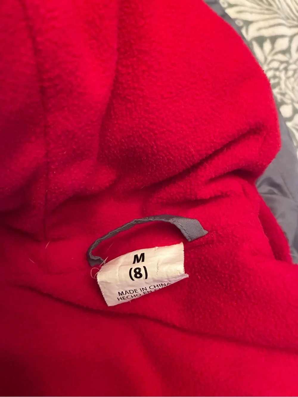 Kids Red Fleece lined winter Jacket - Cozy Hooded Coat